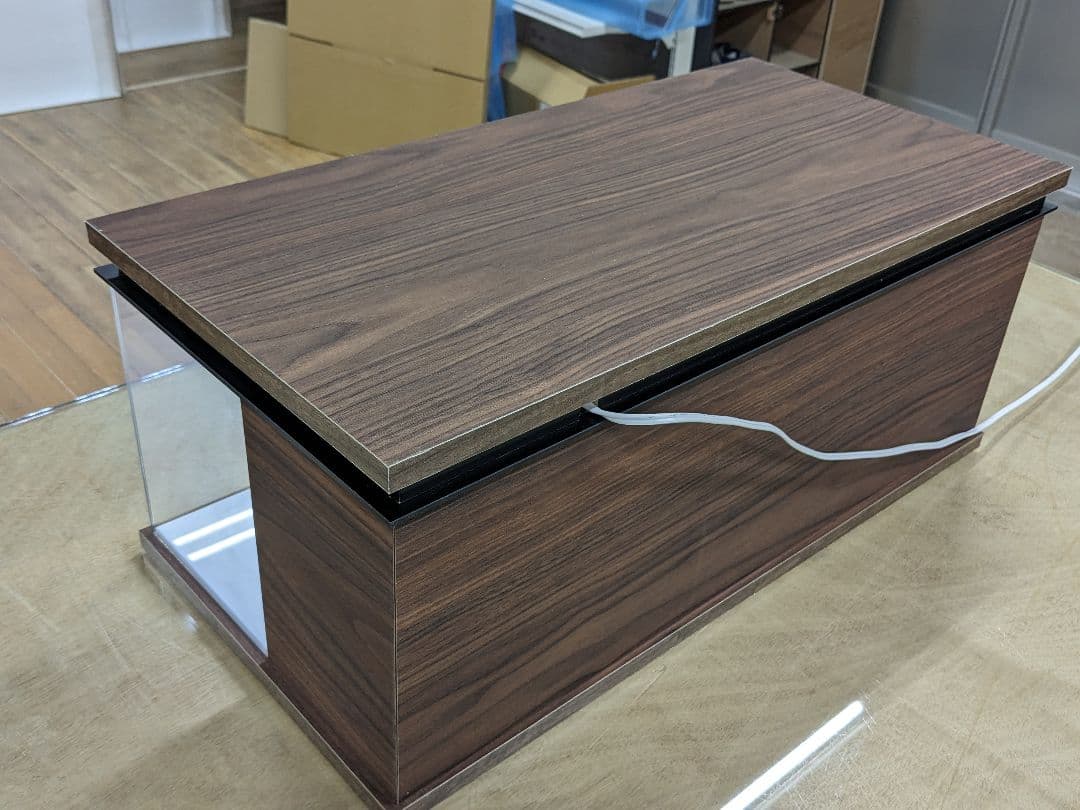 アクリルショーケース　茶色木目仕様