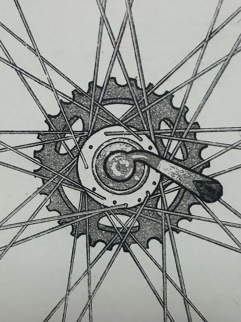 バーナード-ザロン作【SPOKES】自転車をモチーフとした版画 　25/150