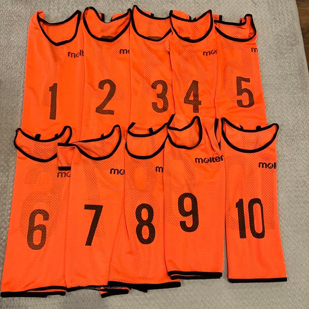 ボランチmolten 蛍光イエローオレンジブルー　ビブス