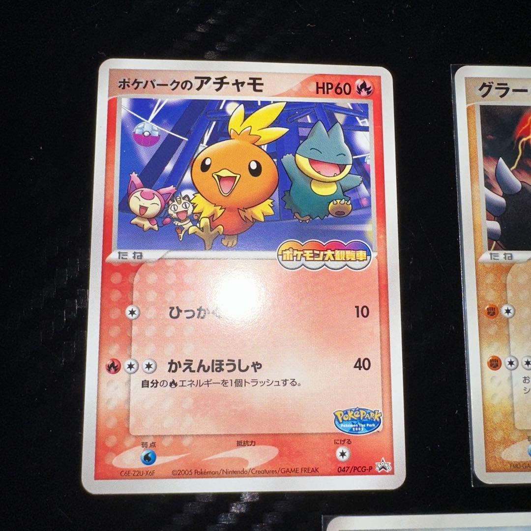 ポケパーク　プロモ　アチャモ　グラードン　ミズゴロウ