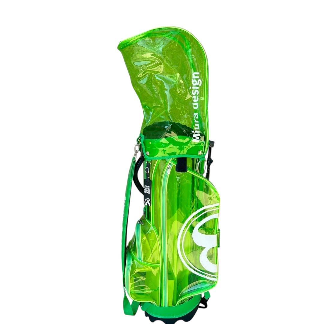 フランク三浦キャディバッグ イエローグリーン (透明緑色)