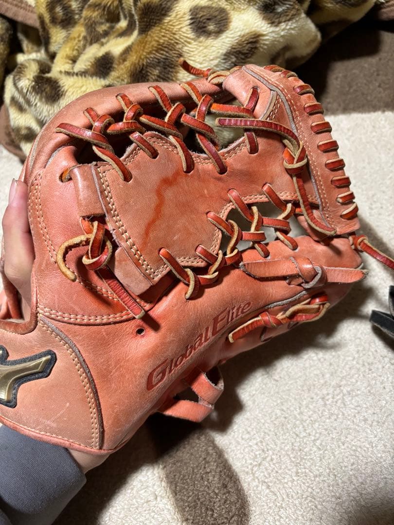 Global Elite 硬式グローブ オレンジ