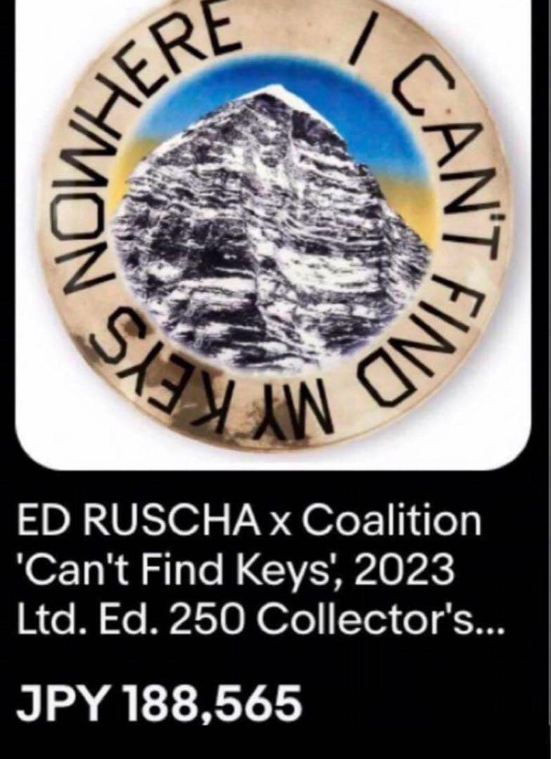 【ED RUSCHA Can't find keys 】エド・ルシェ美術品
