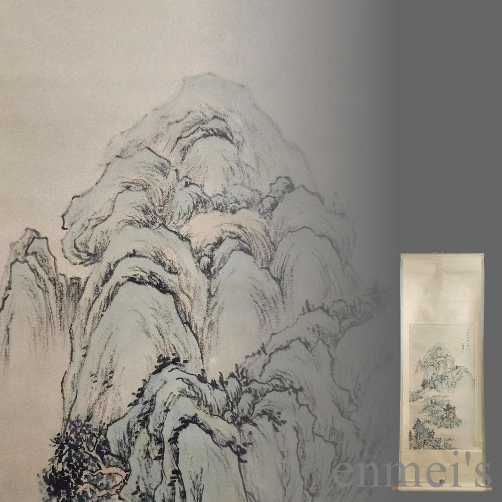 中国古美術.明時代.王監款.花鳥図.宣紙.三尺手描き.掛け軸.水墨画.名家.旧蔵