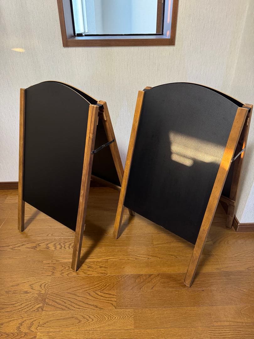 A型ブラックボード 両面 抜き差し可 R型 4面使える　2個セット