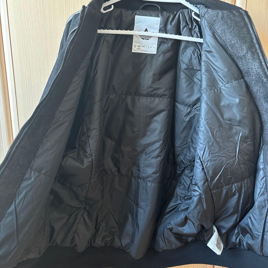 adidas ストライプジャケット M ブラック