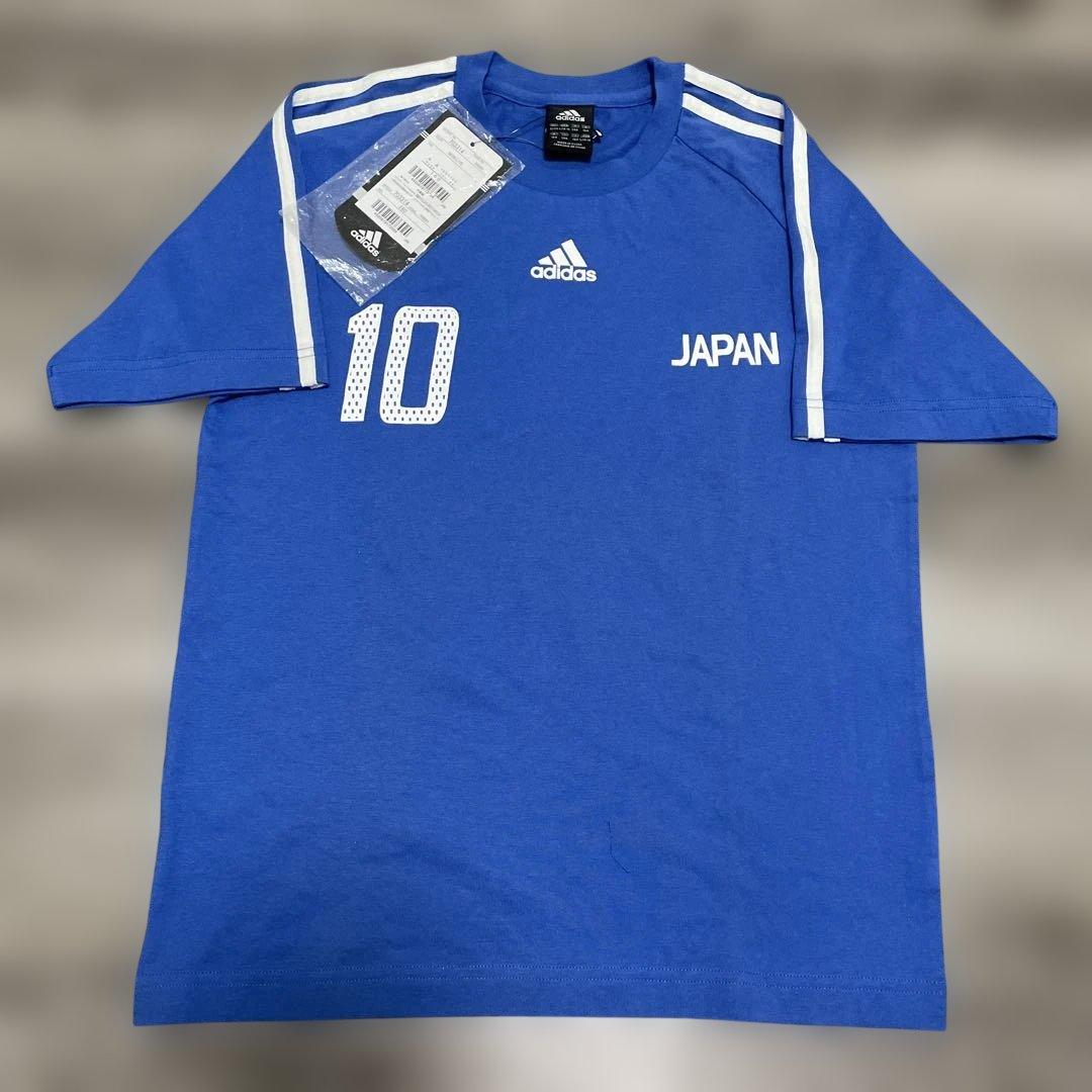 デッドストックAdidas万国旗タグ JAPAN10ユニフォームデザインTシャツ