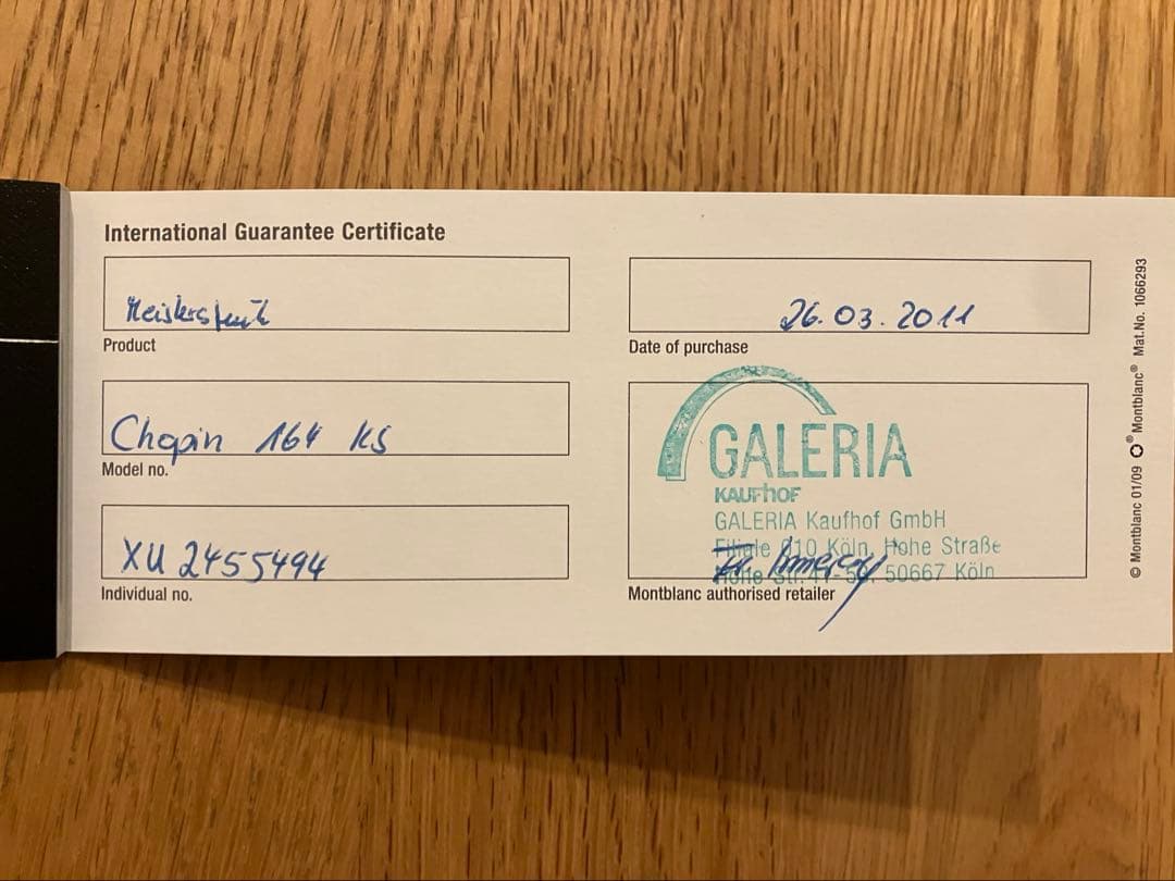 未使用　MONT BLANC 黒 ボールペン 本体