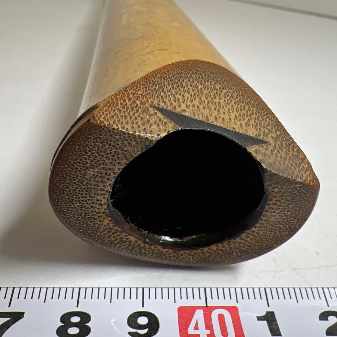 鳳舟在銘　銀三線尺八　長さ約58㎝　東Y7-1218①