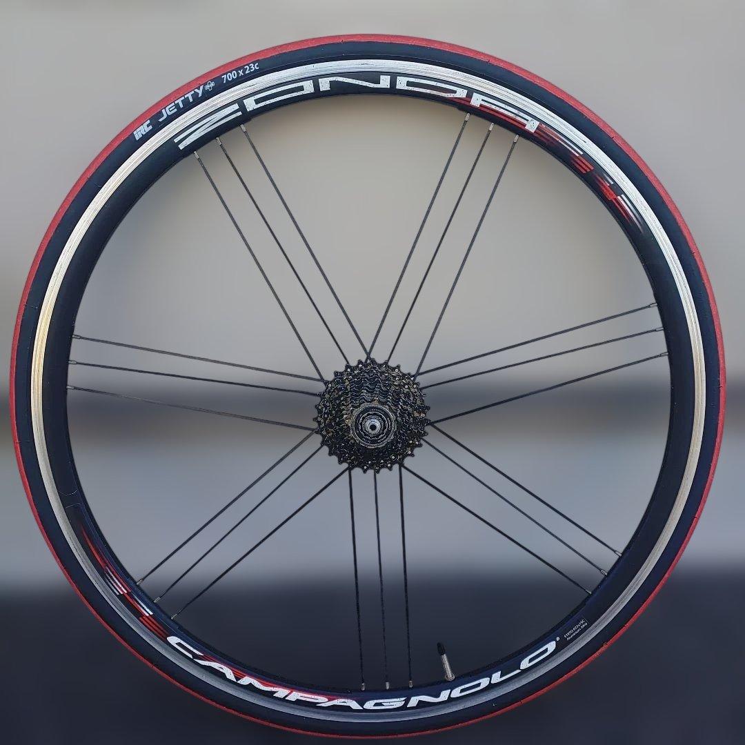Campagnolo Zonda ホイールセット 700C ブラック/レッド