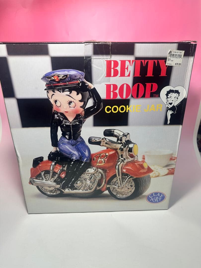 超希少 ベティ・ブープ Betty Boop バイク クッキージャー 外国製