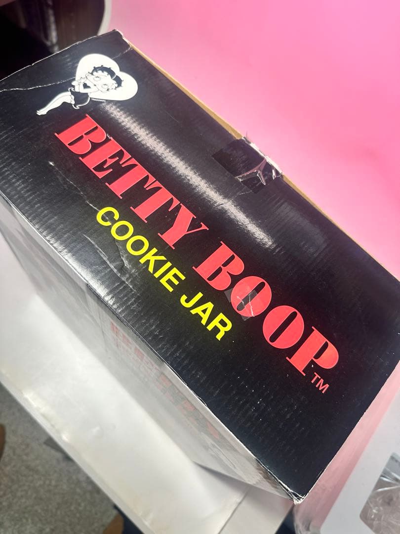 超希少 ベティ・ブープ Betty Boop バイク クッキージャー 外国製