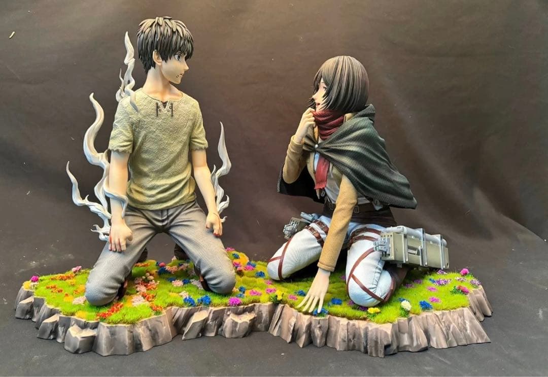 進撃の巨人 エレン ミカサ フィギュア ガレージキット