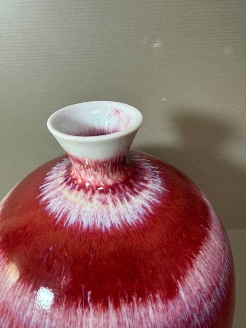 2720 前田泰昭　辰砂　花瓶　壷