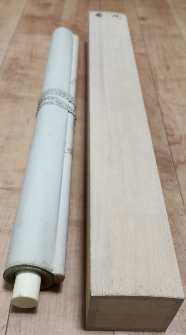 【百合に小禽図】朝井観波 2642 掛け軸　肉筆