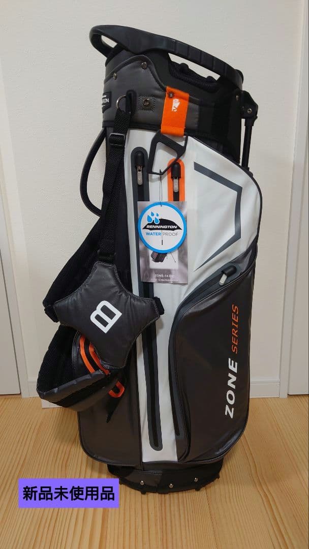 BENNINGTON ZONE ゴルフ・キャディバッグ グレー/オレンジ14分割