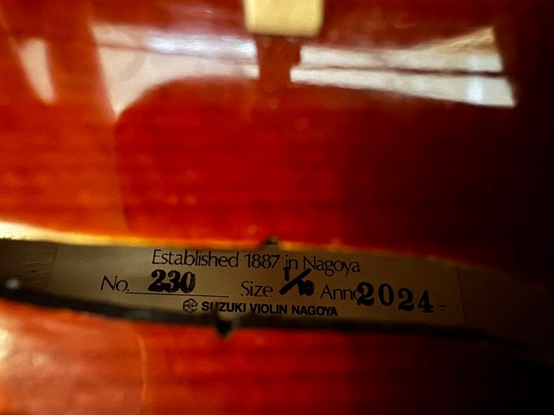 スズキバイオリン　1/10サイズ　2024年製　SUZUKI No.230