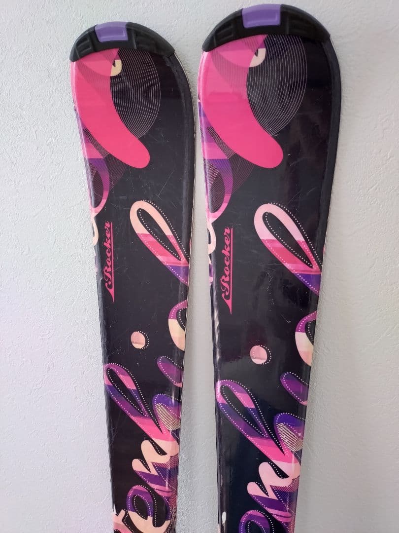 KAZAMAスキー ブラック/ピンク/パープル145センチ