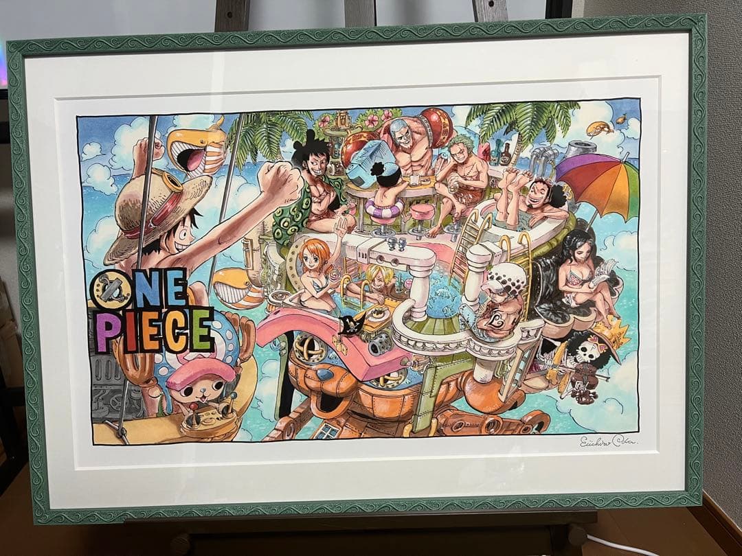【長期保存用の額装済】ワンピース NFT付き複製原画