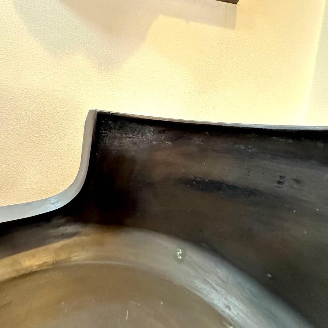 ♦︎未使用品♦︎茶道具　唐銅？面取り風炉　虫喰い 五徳　風炉