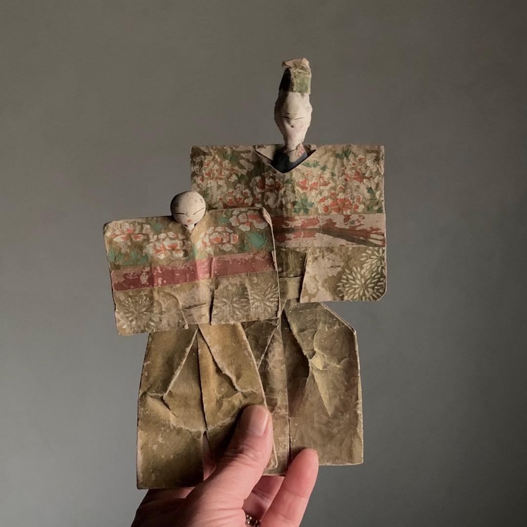 古い 紙雛 No.3 江戸時代 古美術 古道具 アンティーク 雛人形