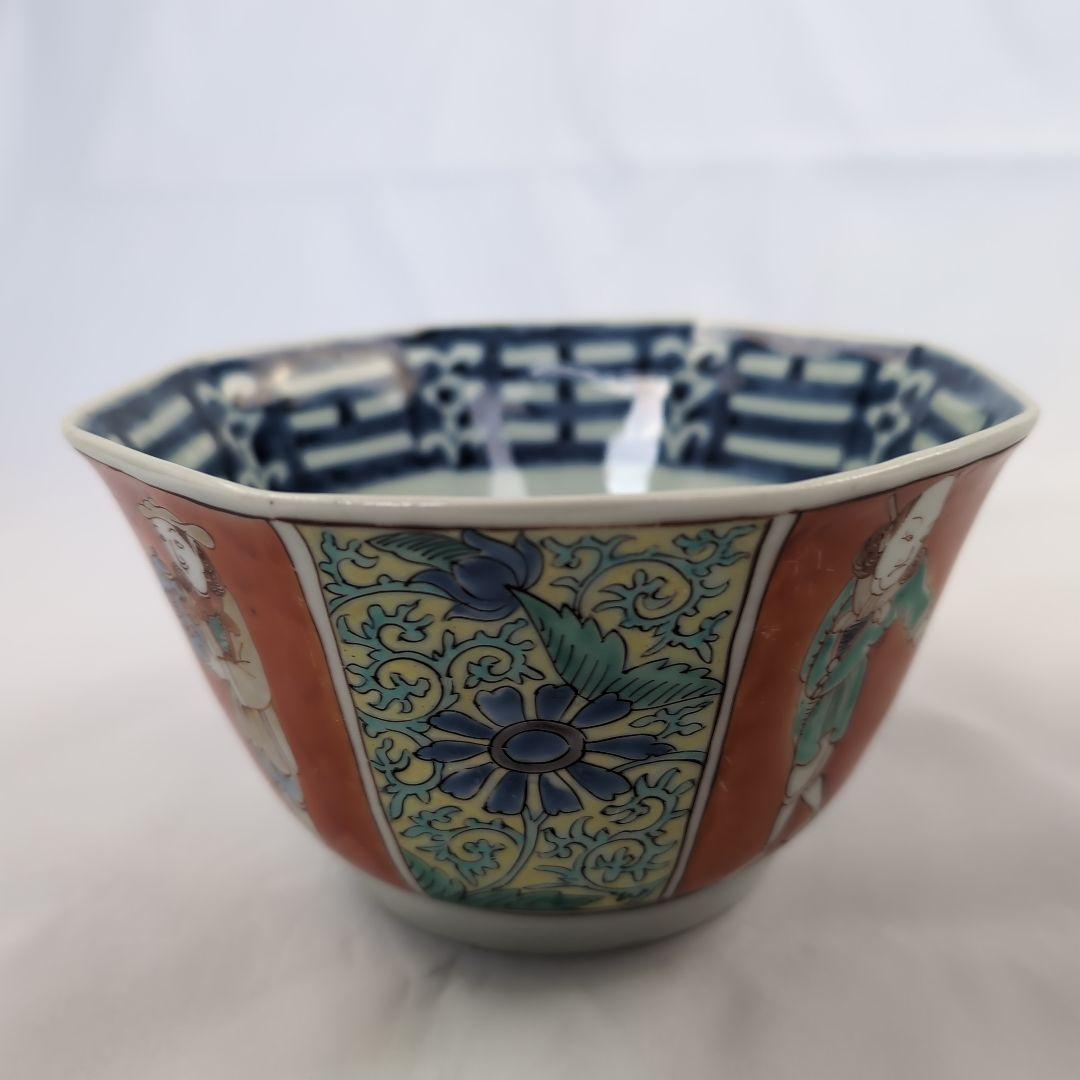 古伊万里深鉢　古伊万里南蛮人文深鉢色絵南蛮人文深鉢　伊万里阿蘭陀人文深鉢　深鉢