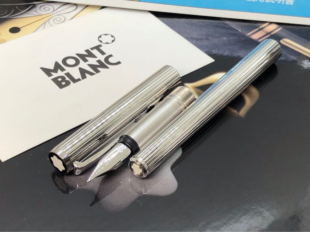 モンブラン　★稀な未使用に近い価値高い金運高き総プラチナ張りノブレスNo1157