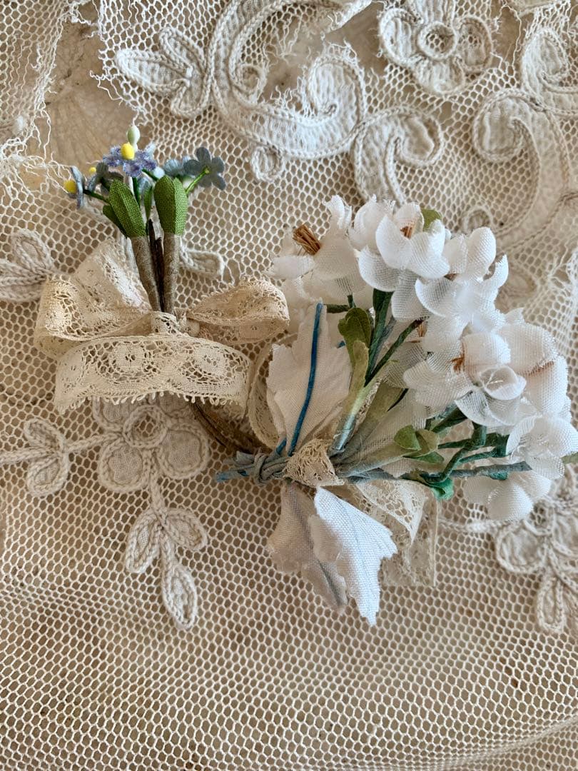 フランスアンティークジャルディニエール布花＆キャンドルホルダー＆オランダプレート