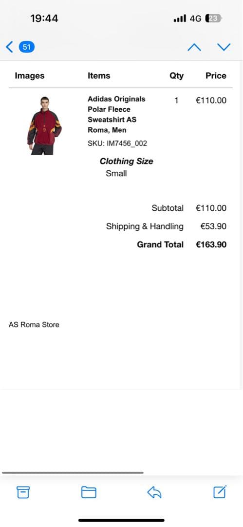 as roma adidasハーフジップ