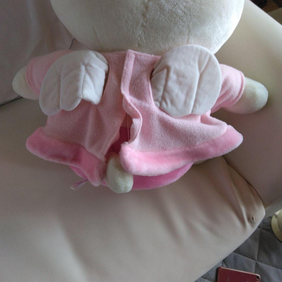 【希少・ビンテージ】ハローキティ ぬいぐるみ 特大 ピンク エンジェル （天使）