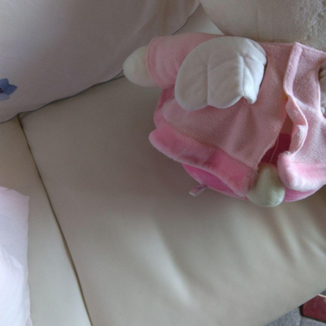 【希少・ビンテージ】ハローキティ ぬいぐるみ 特大 ピンク エンジェル （天使）