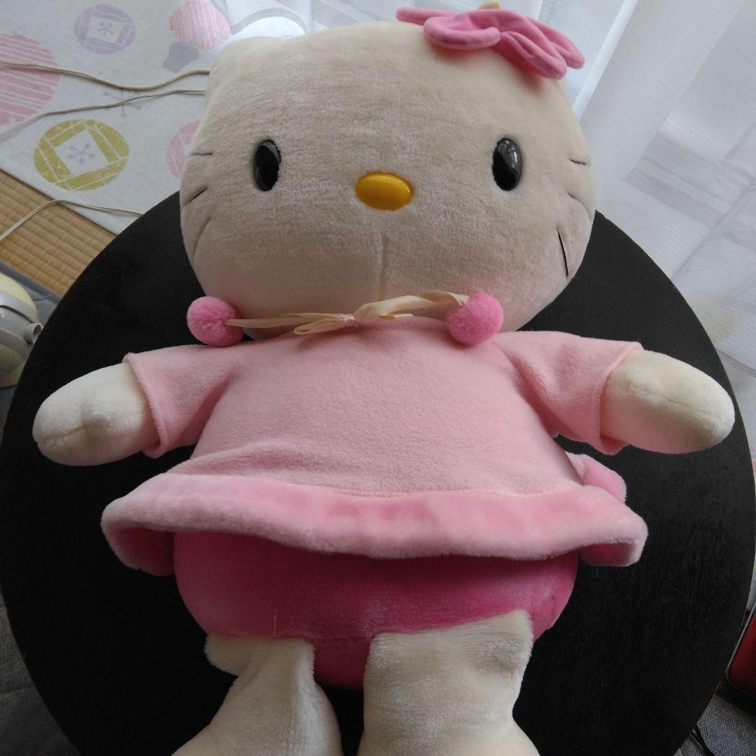 【希少・ビンテージ】ハローキティ ぬいぐるみ 特大 ピンク エンジェル （天使）