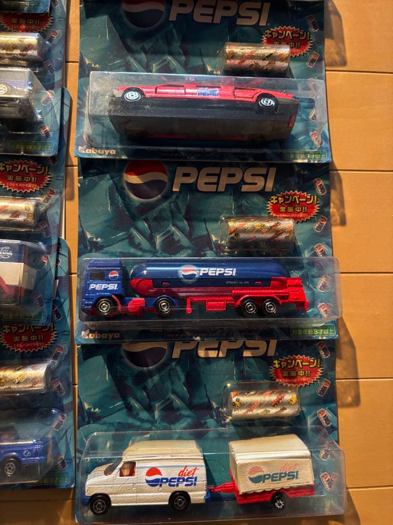PEPSI ミニカーセット台紙付き カバヤ　マジョレット