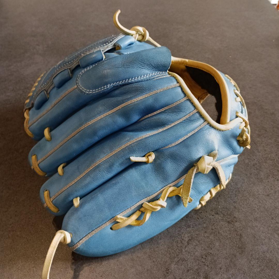 Mizuno グローバルエリート 軟式グローブ 青