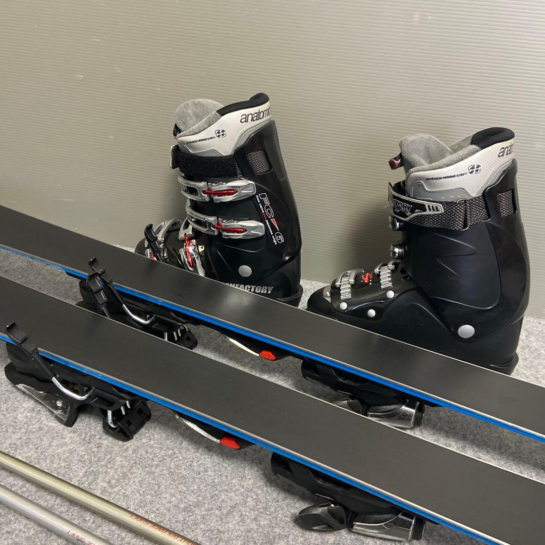 ★美品★メンテ済 大人スキーセット 板153cm ブーツ 25~25.5cm