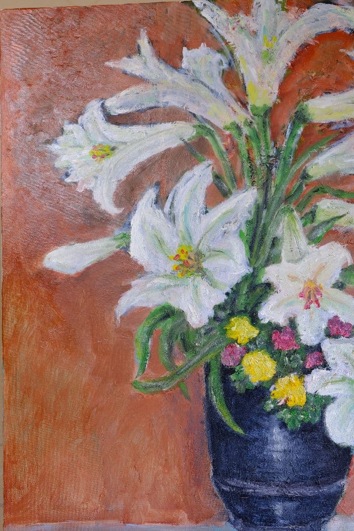 百合　油絵　F30号