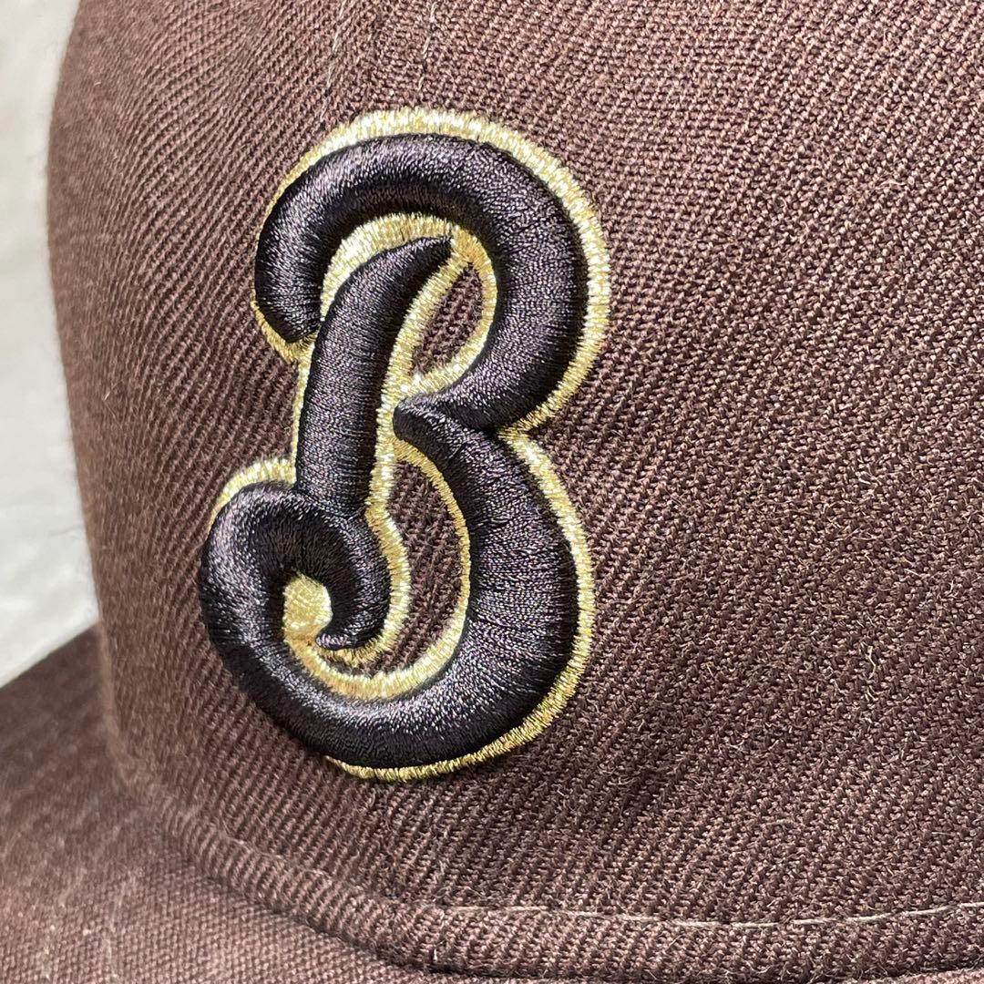 横浜ベイスターズ NEW ERA キャップ 旧ロゴ β ベータ 茶色