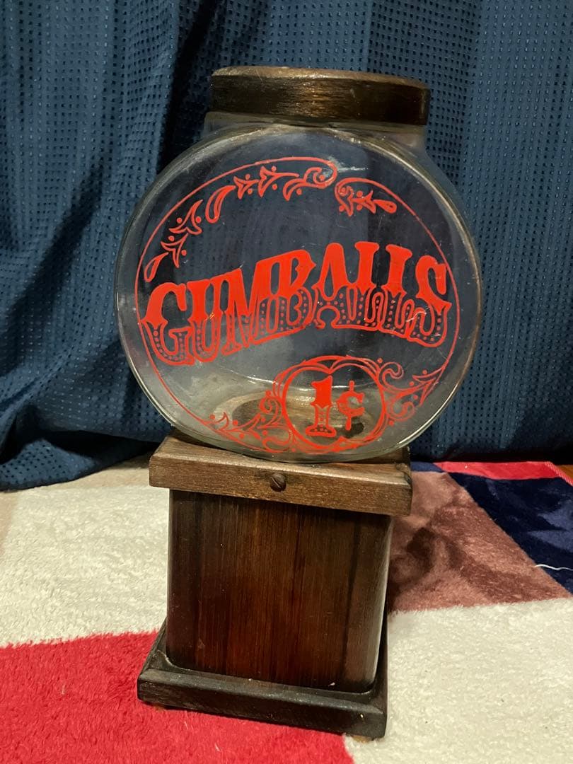 木製アンティーククラシックガムボールマシン風