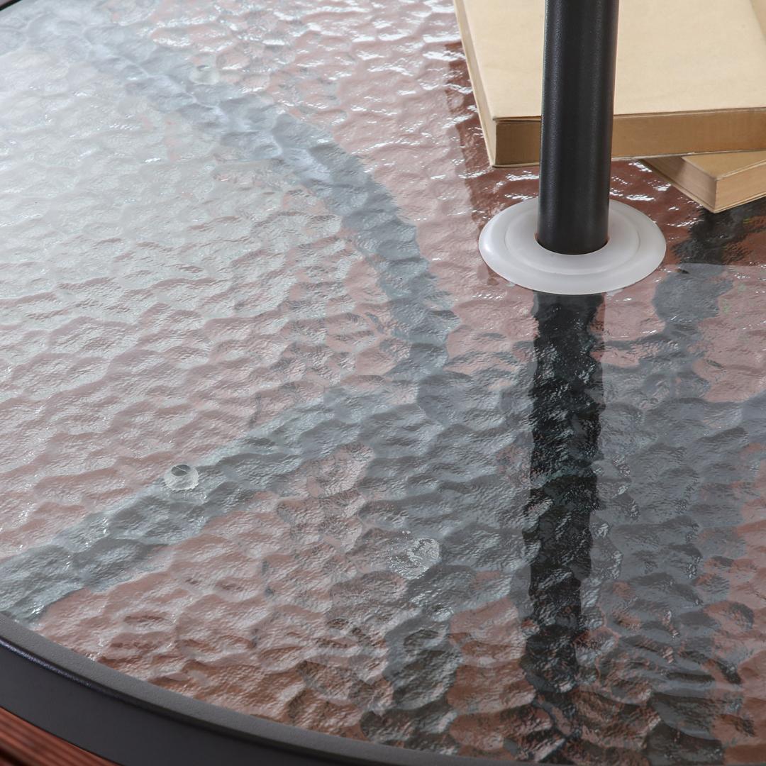 パラソル付きガーデン４点セット 椅子2脚 W60