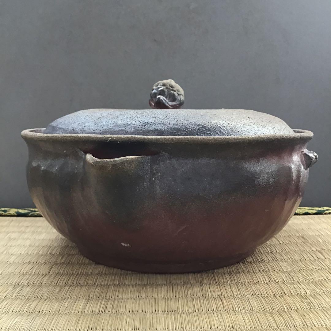 茶道具　備前焼　煎茶　湯さまし急須　窯元五郎辺衛造　栞　紙箱　S34MS