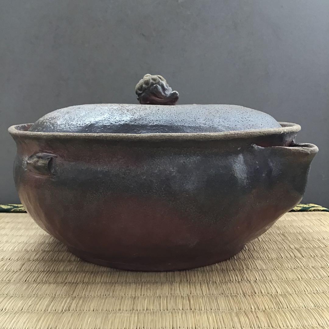 茶道具　備前焼　煎茶　湯さまし急須　窯元五郎辺衛造　栞　紙箱　S34MS