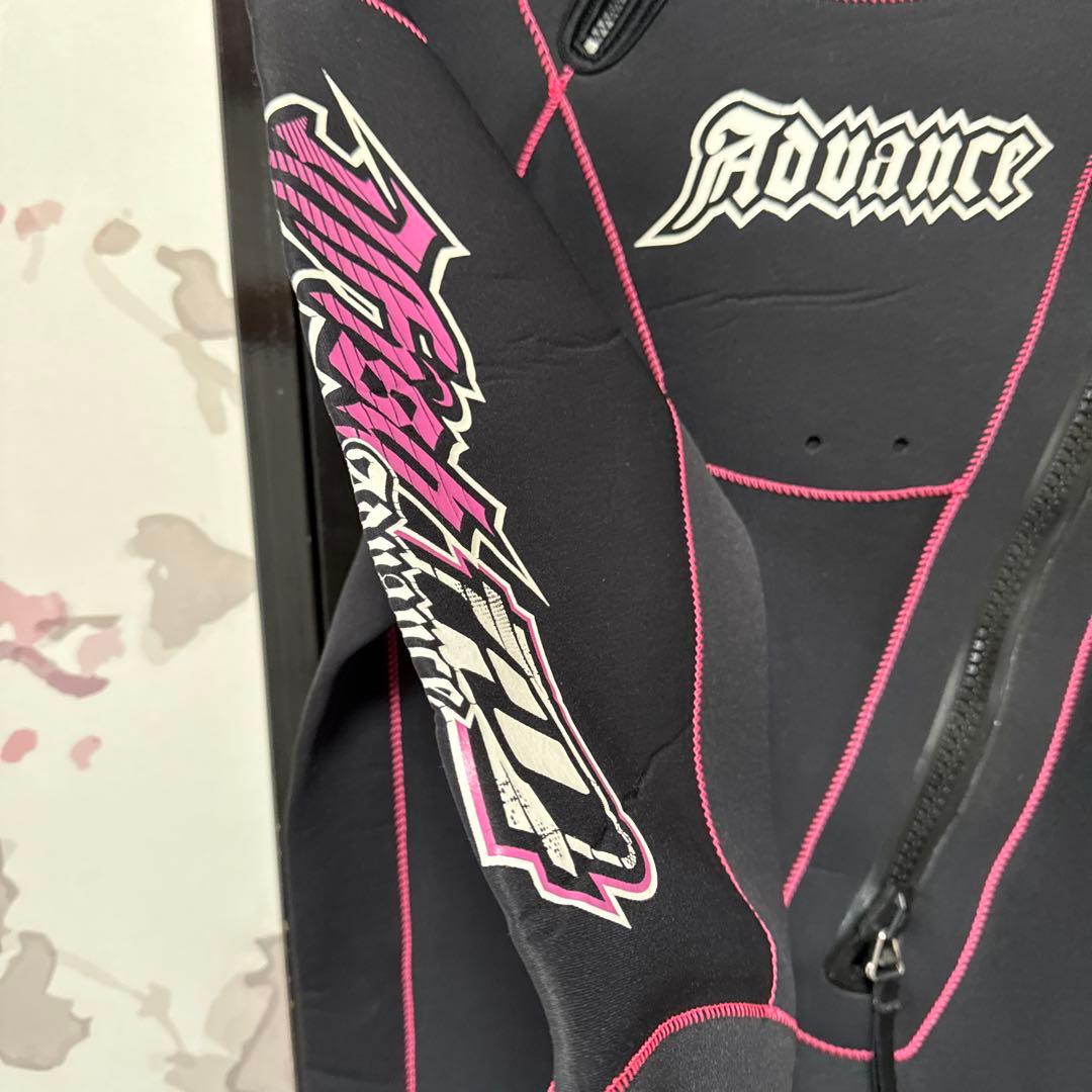 Advance ドライスーツ 黒 ピンク フルジッパー