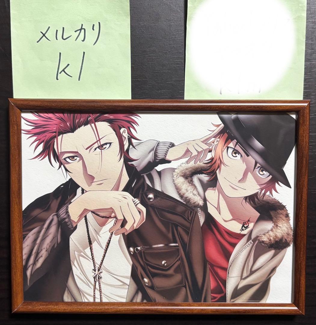 周防尊 八田美咲 アニメK 吠舞羅 グッズ nanacoカード 額縁 イラスト