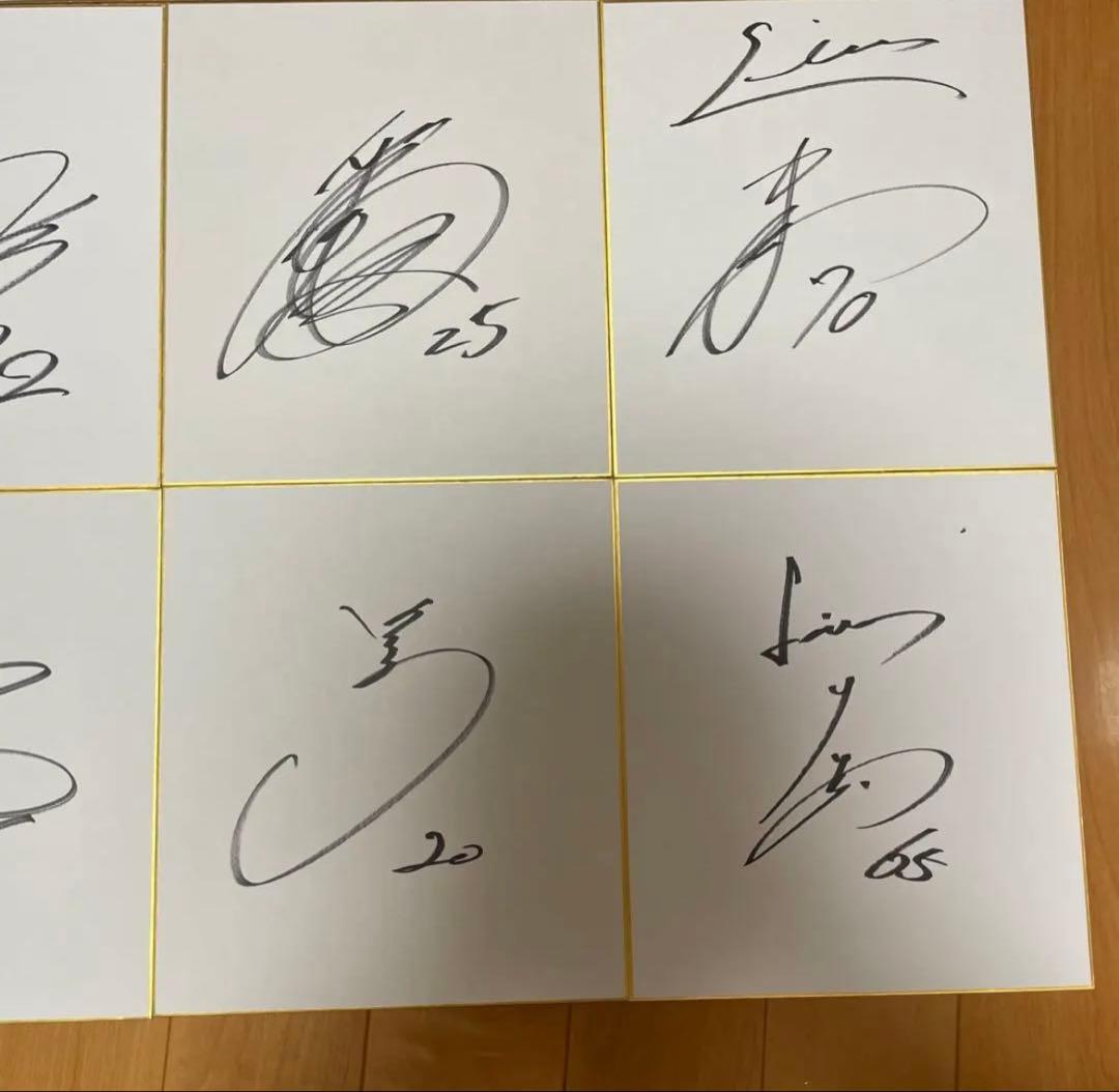 西武ライオンズ サイン色紙13枚セット