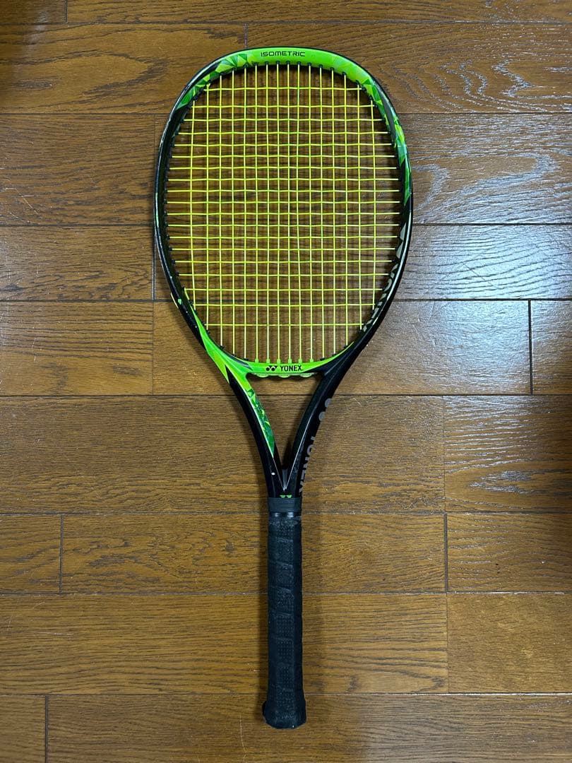 YONEX EZONE100 ブラックグリーンテニスラケット袋あり
