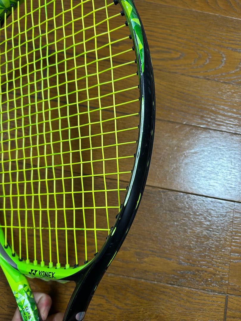 YONEX EZONE100 ブラックグリーンテニスラケット袋あり