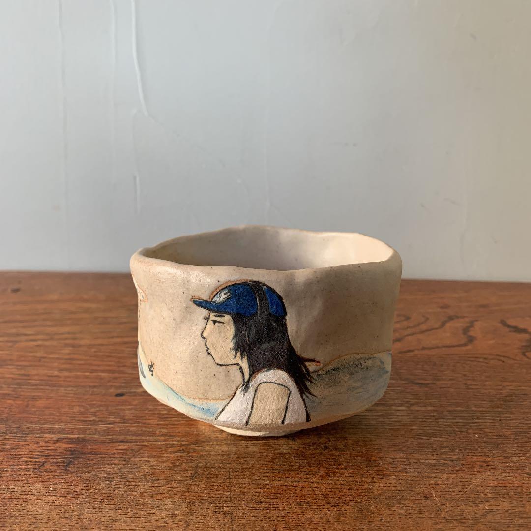 妻の作った　抹茶茶碗　陶芸　kissからはじまるミステリー　ハンドメイド　一点物