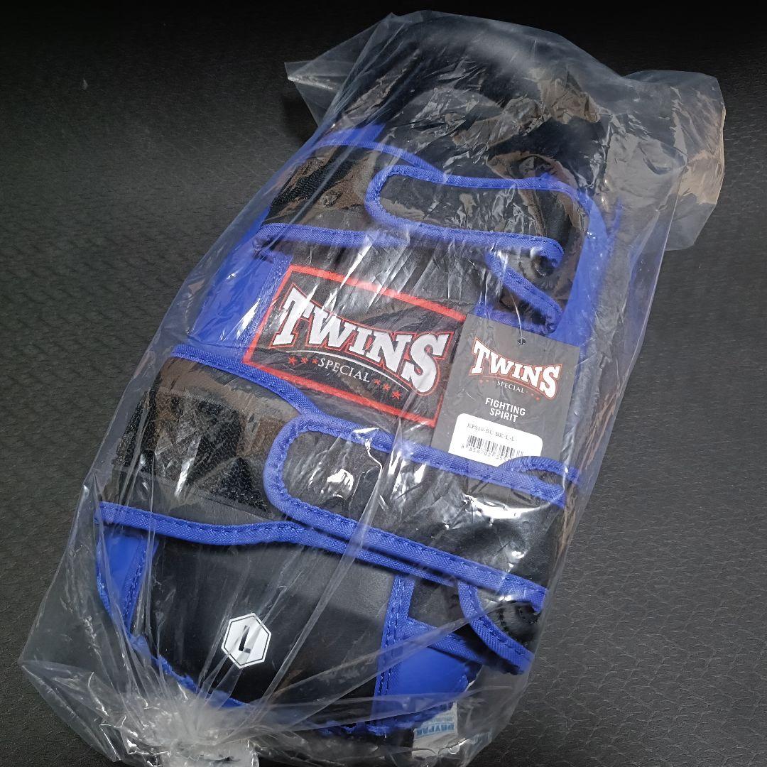 正規品 TWINS ツインズ キックミット Lサイズ ブルー 本革製 1つ売り