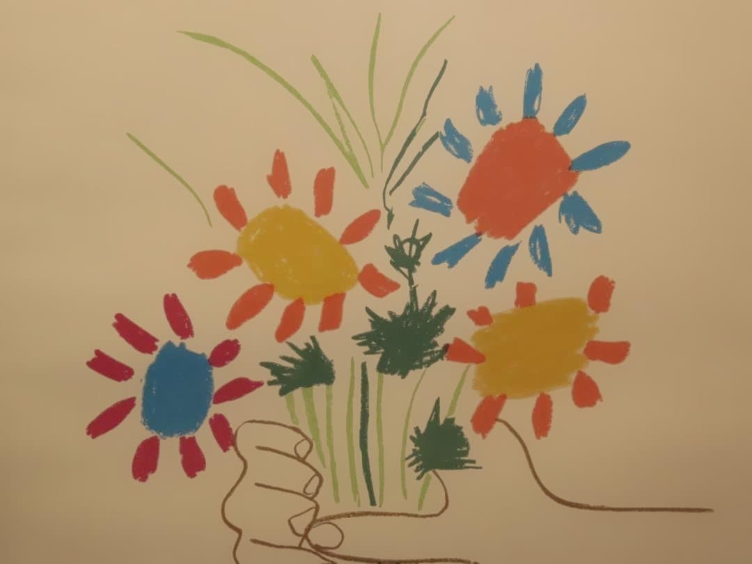 パブロ・ピカソ作品 花束を持つ手 輪舞　2作品　edition　サインなし