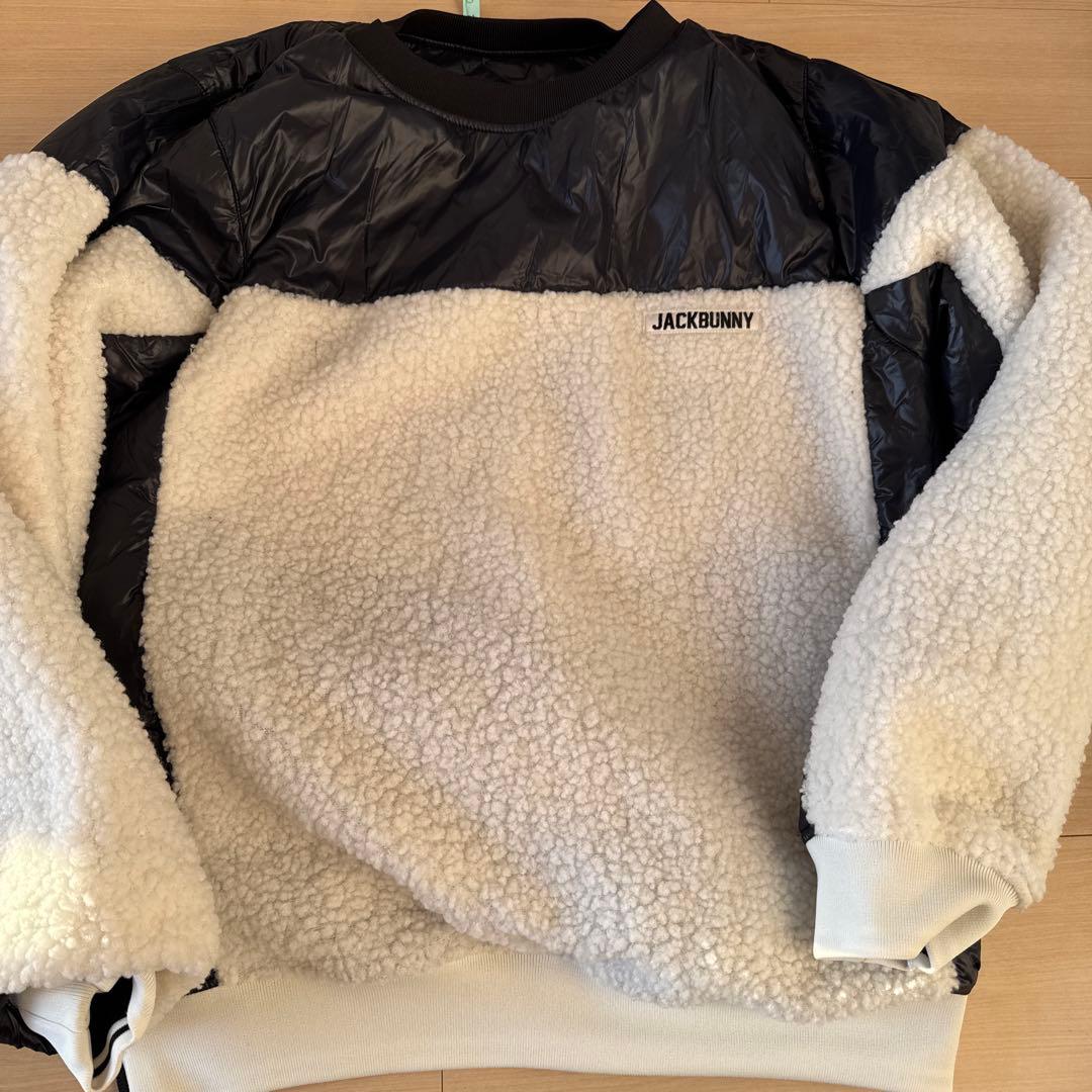 Jack Bunny中綿リバーシブル　ネイビー×白 ボア ブルゾン メンズ